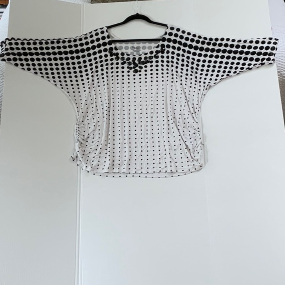 Black & White Polka Dot Women's Top Lane Bryant